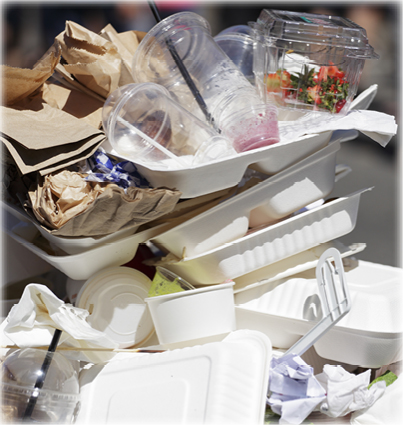 Disposable plastic waste