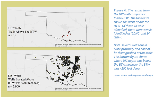 Map of 18 oil and gas wells potentially impacting drinking water