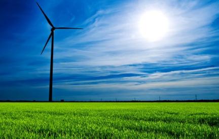 Clean Energy Wind Turbine Sun