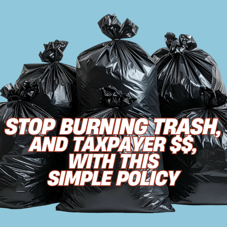 trash bags piled