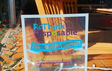 ReThink Disposable sticker