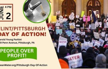 Flint/Pittsburgh Day of Action event graphic