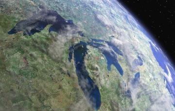 Great Lakes as seen from space