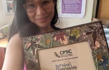 Grace Lee accepting the CPSC award