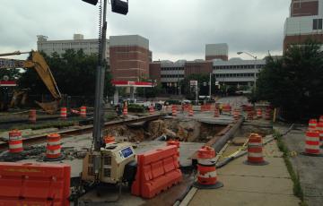 Sinkhole in Baltimore. Photo by Abigail Pearse