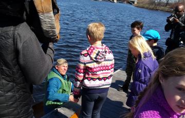 Denny Alsop Arrives in Boston by Canoe
