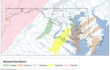 Maryland Gas Basins. Source USGS