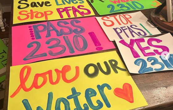 Signs to support PFAS legislation