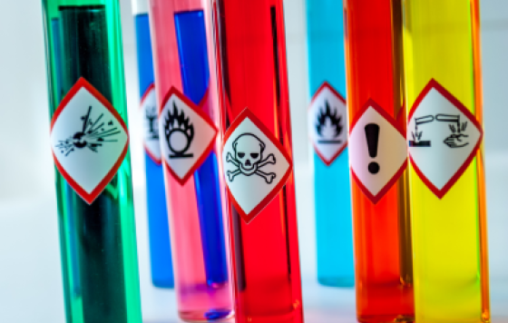 Image of toxic chemicals in vials - canva