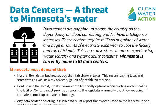 Data Centers — A threat to Minnesota’s water  [Page 1]
