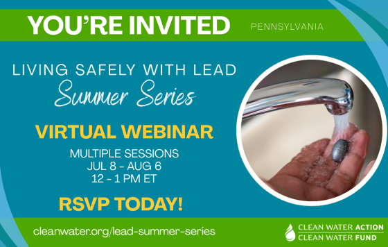 graphic design for living safely with lead summer series in PA