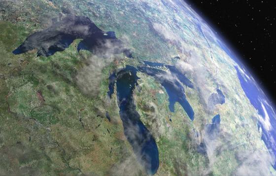 Great Lakes as seen from space